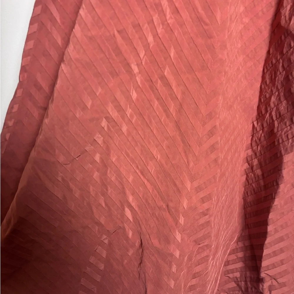 Everlane NWT Rust Colored City Striped Sleeveless V-neck Midi Dress - Picture 5 of 12